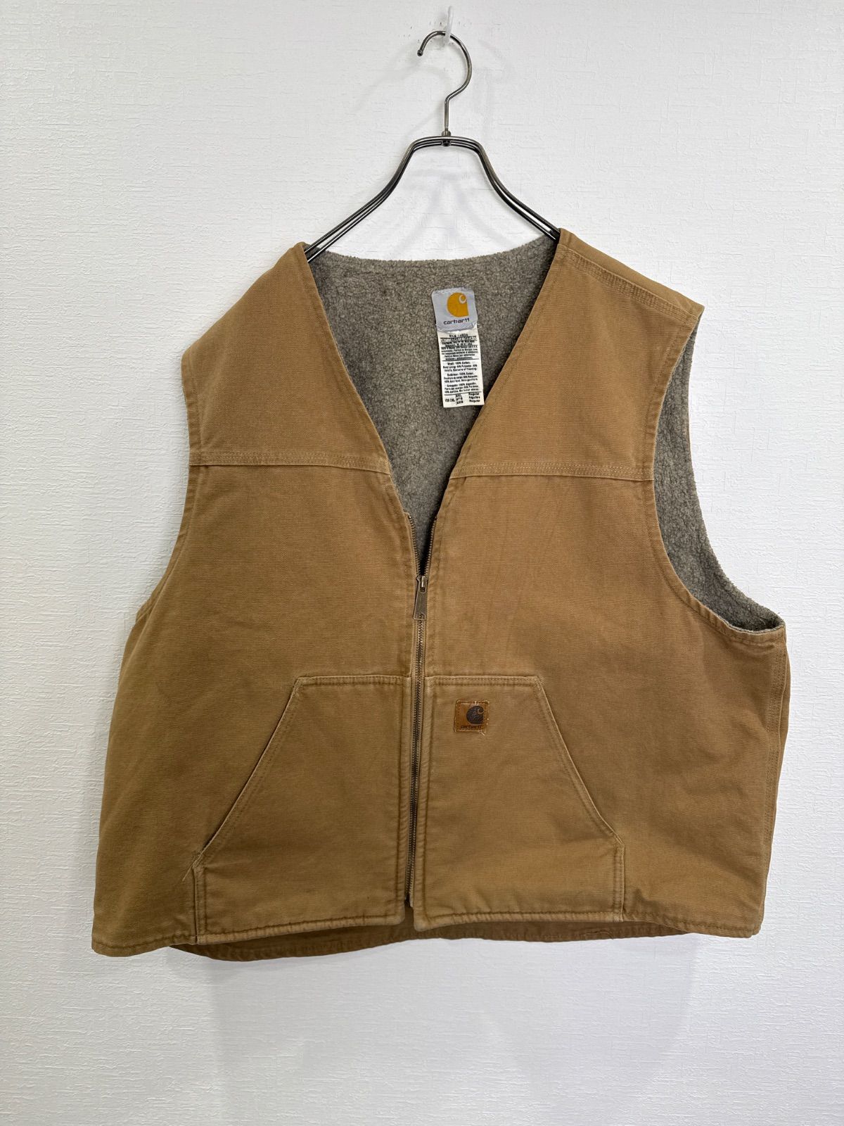 16T6402 Carhartt ダックベスト　ワーク　アメカジ　古着 Carhartt（カーハート） 裏ボア ダックベスト ワークベスト