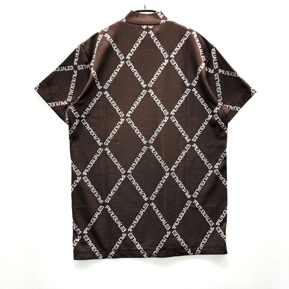 サイズ：4 1PIU1UGUALE3 GOLF GRK063 ハイネック 半袖Tシャツ ロゴ総柄