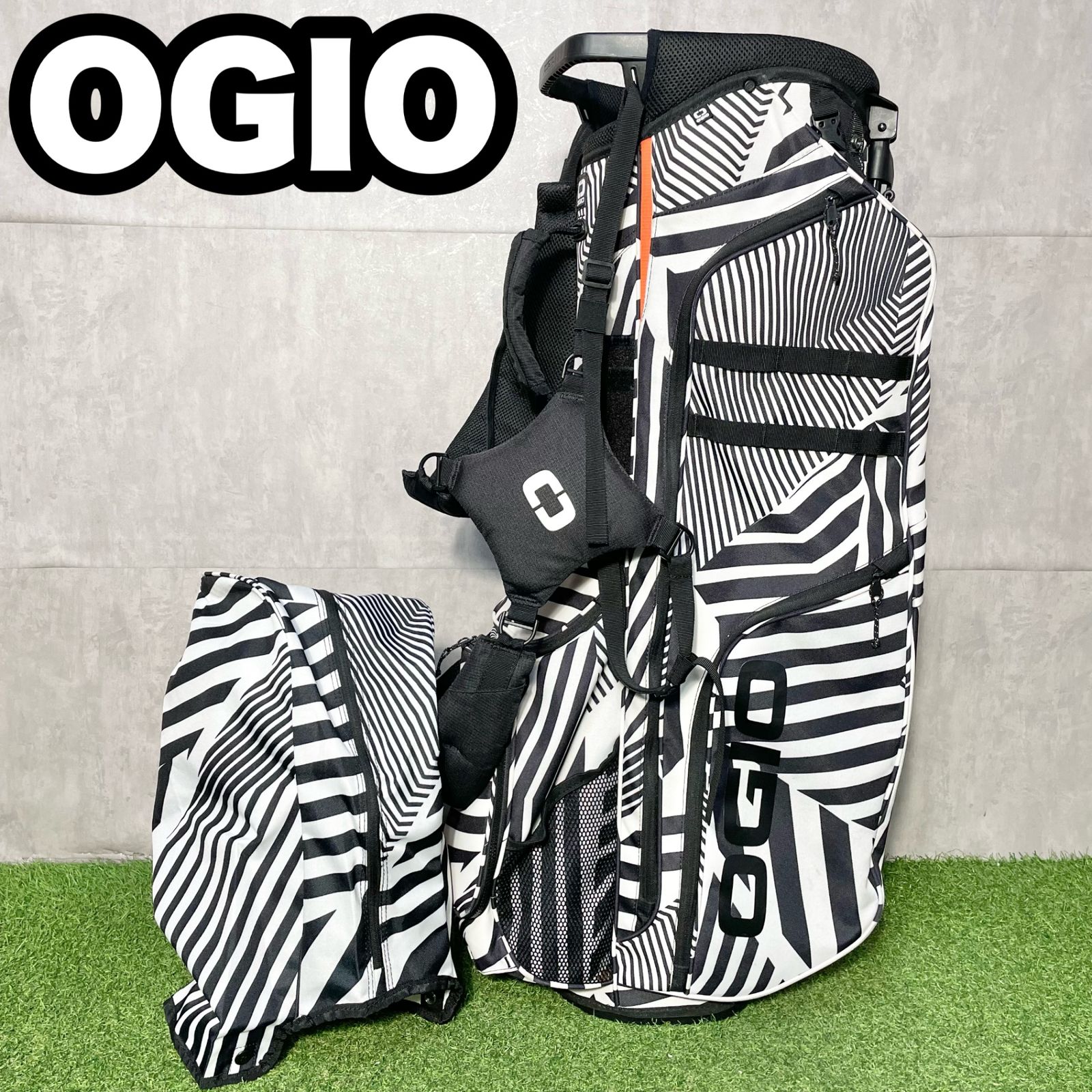 OGIO オジオ キャディバッグ ブラック ゼブラ柄 スプラッシュ柄