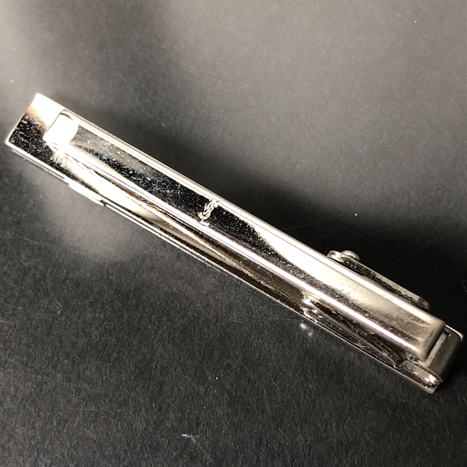 イヴサンローラン ネクタイピン YSL ロゴ シルバーカラー フォーマル