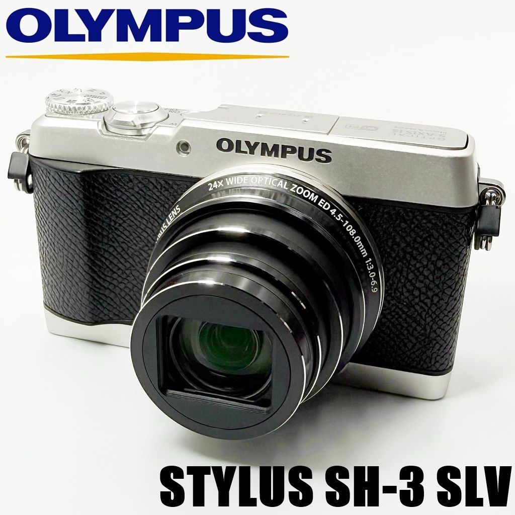 美品】オリンパス OLYMPUS STYLUS SH-3 SLV シルバー コンデジ カメラ