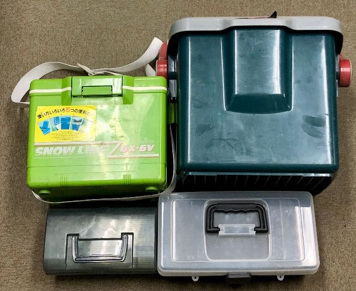  品 釣り具 大量 まとめ セット 釣り竿 ロッド リール 釣り針 ルアー おもり ハリス ウキゴム 仕掛け プライヤー クーラーボックス 他 釣り竿セット フィッシング