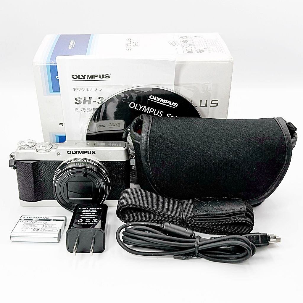 超メルカリ市セール⭐︎撮影可／OLYMPUS STYLUS SH-3／デジカメ 美品】オリンパス OLYMPUS STYLUS SH-3 SLV シルバー コンデジ カメラ