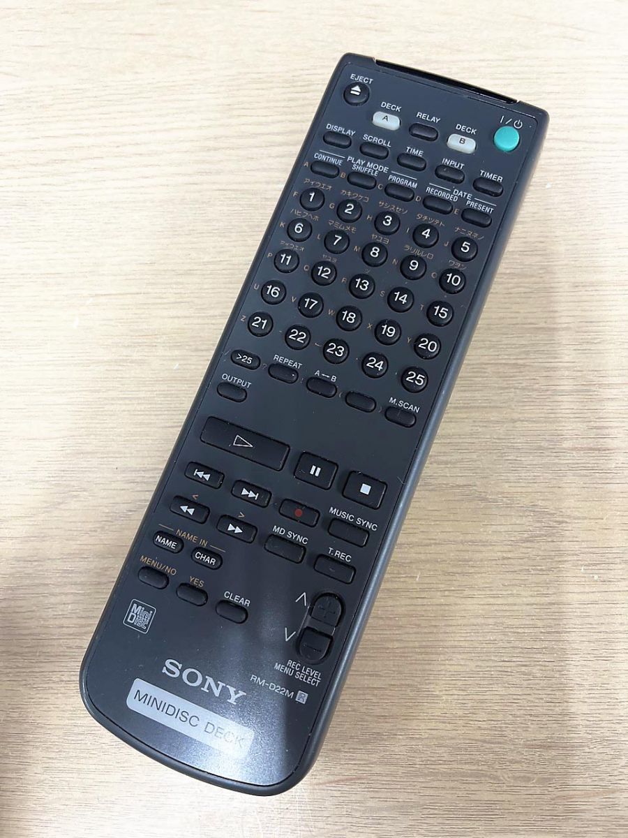 SONY ソニー ダブルMDデッキ MDS-W1用 リモコン RM-D22M - メルカリ