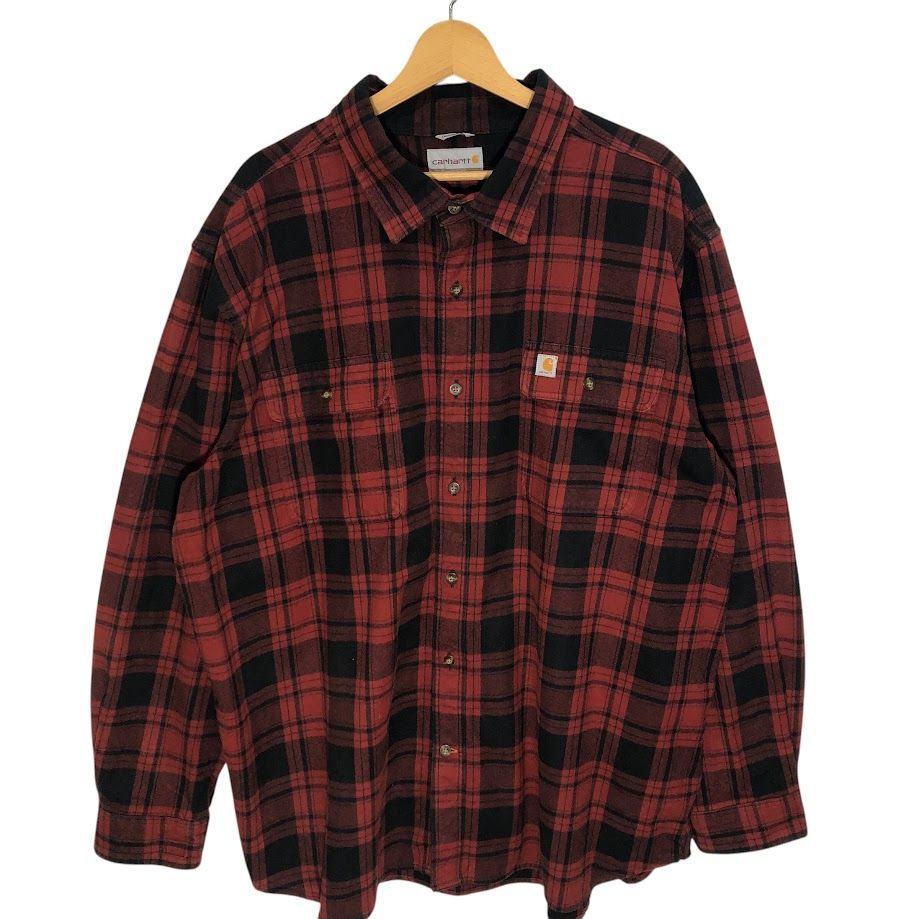 未使用 90年代 カーハート Carhartt 長袖 ボタンダウンチェックシャツ