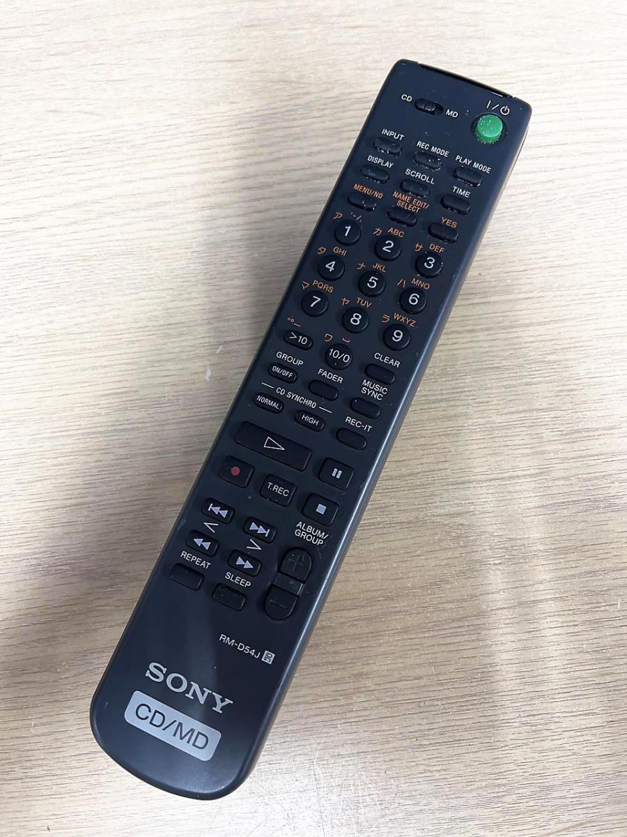 SONY ソニー CD MD デッキ MXD-D400用 リモコン RM-D54J 【公式通販】
