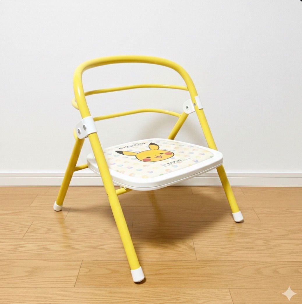 KATOJI ピカチュウ まめチェア ベビーチェア 折りたたみパイプイス