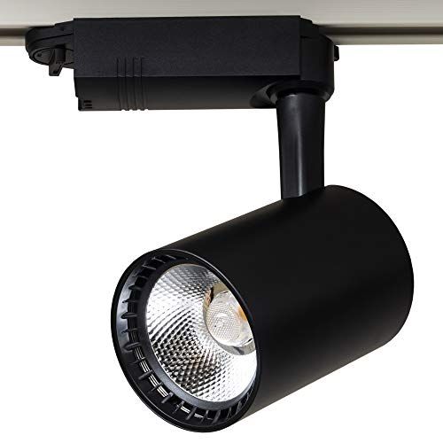 業務用 大光量 ダクトレール用 LED スポットライト ST RL 18 W 150 型 ビーム角 45度 フリッカーレス スタティック点灯方式 2年保証 黒 電球色 3000 K