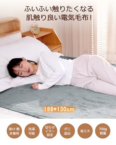 電気毛布 掛け敷き兼用 新年ギフト 120 W速暖 10段階温度調整 9 Hタイマー付き 電気毛布洗える 恒温加熱 頭寒足熱 ダニ退治 電気敷き毛布 電気掛け毛布 電気ブランケット 防寒対策 肩掛け 膝掛け 厚手生地 5 c 2762 d