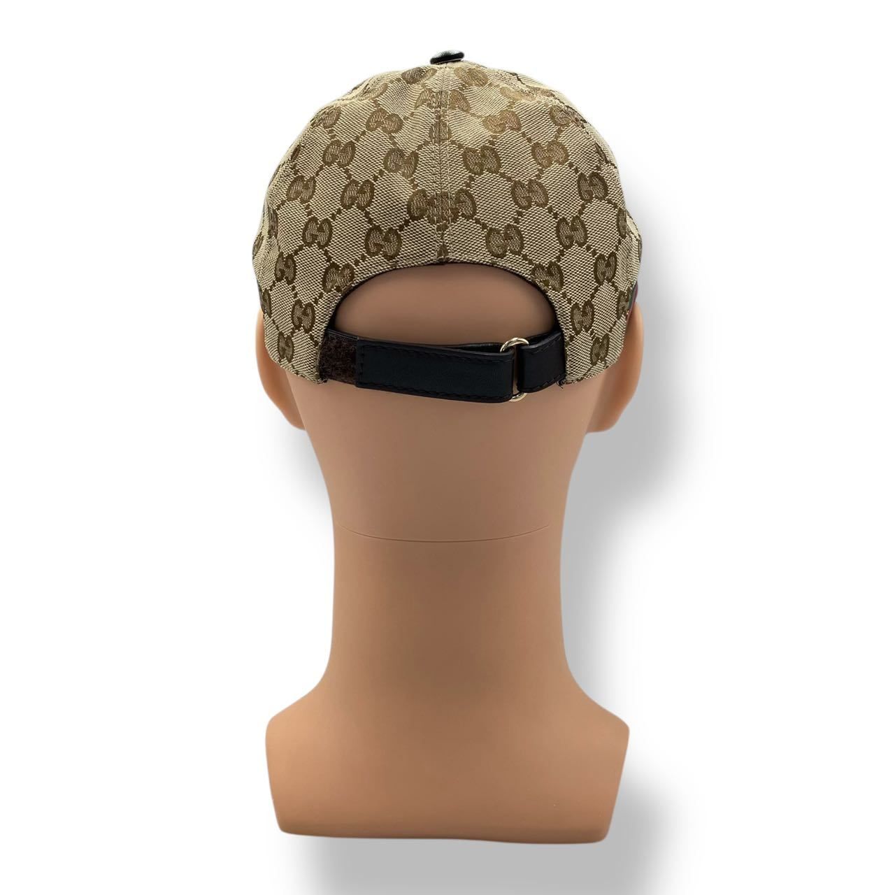新品同様 GUCCI グッチ キャップ メンズ GGキャンバス ベージュ サイズ