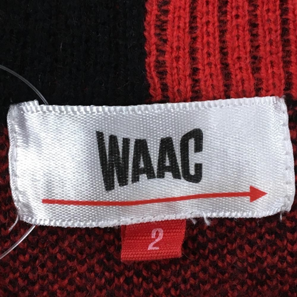 美品】ワック セーター レッド×黒 ブロックチェック カシミヤ混 ニット