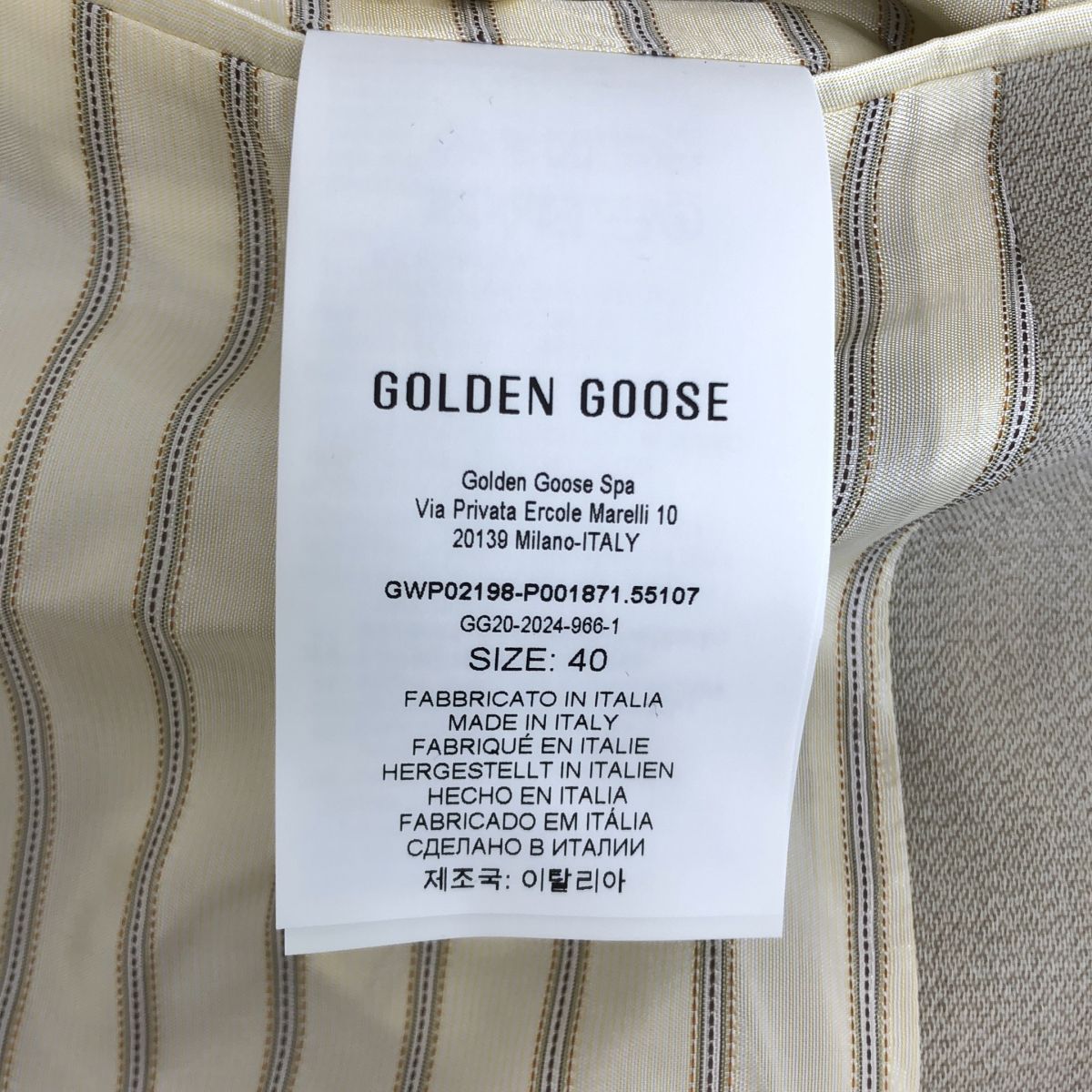【美品】  GOLDEN  / ゴールデングース | ウール コットン シングルジレ ベスト | 40 | ベージュ | レディース 美品】 GOLDEN GOOSE / ゴールデングース | ウール コットン シングル