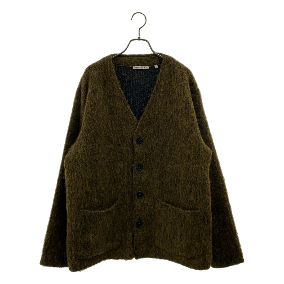 OUR LEGACY モヘアニットカーディガン カーキ Our Legacy Over Cardigan | Olive Mega Alpaca Wool | Canoe Club