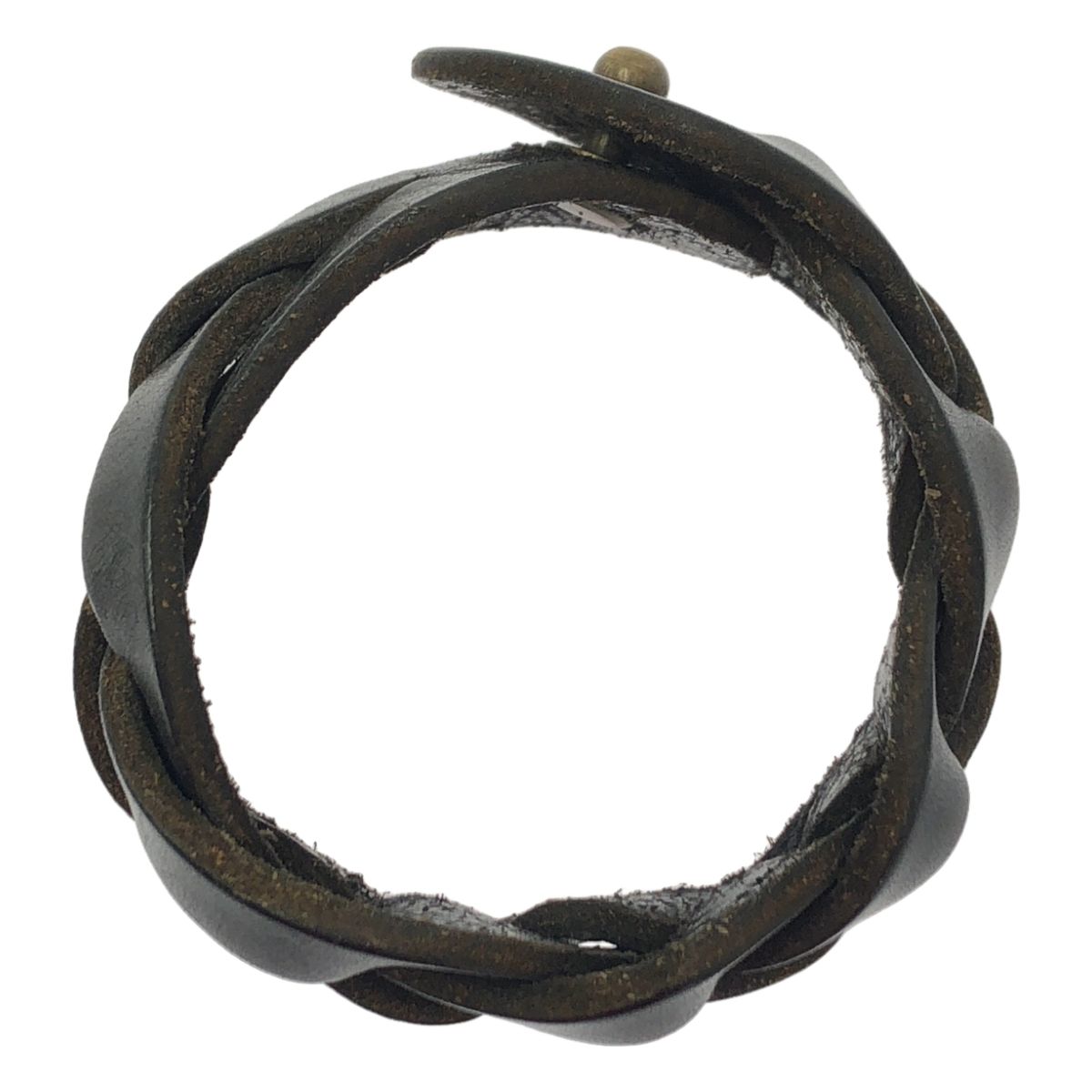 マルタン　マルジェラ　⑩　ブラウンレザーブレスレット Martin Margiela / マルタンマルジェラ | レザー ブレスレット