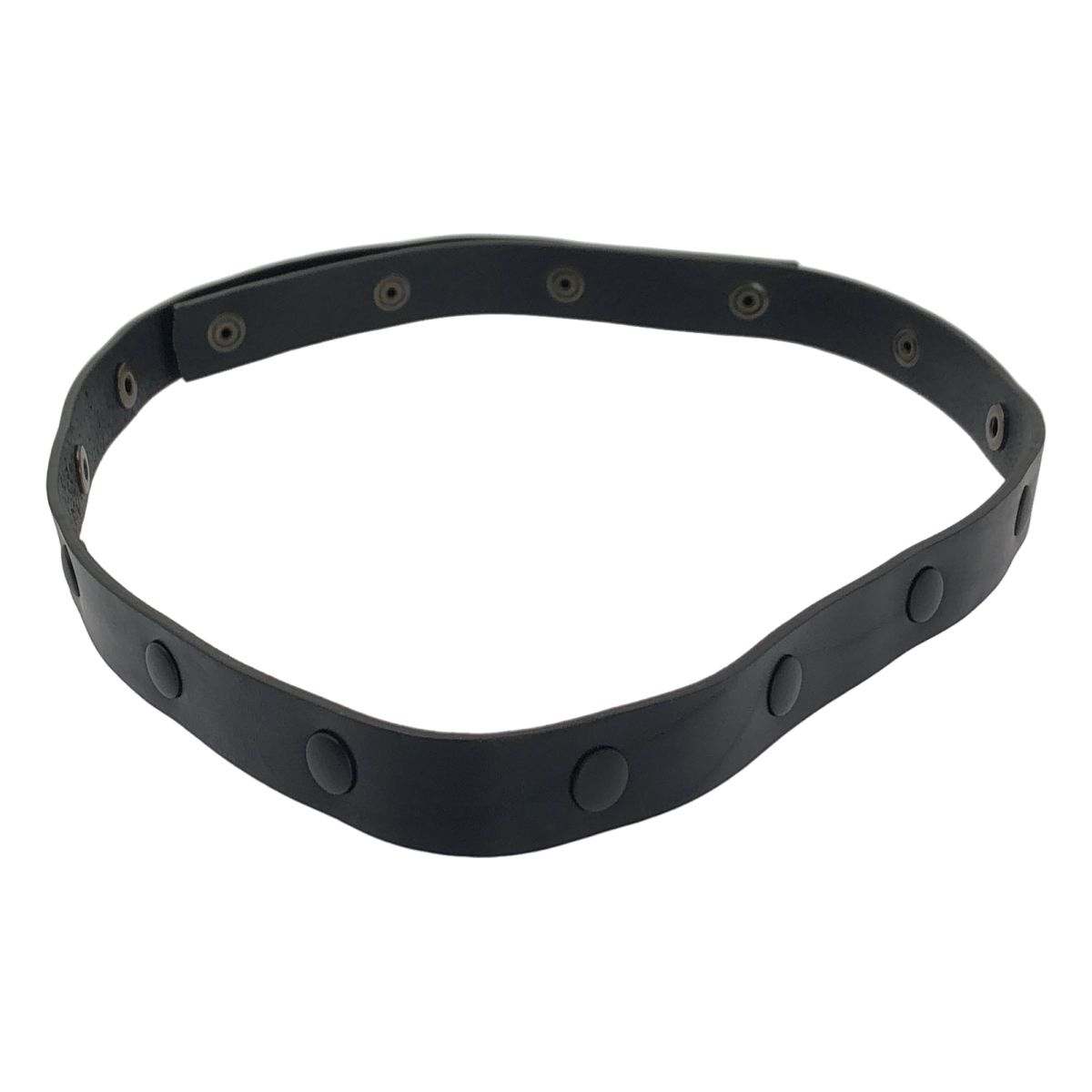 Agnes b. / アニエスベー | レザー スタッズ ベルト | ブラック