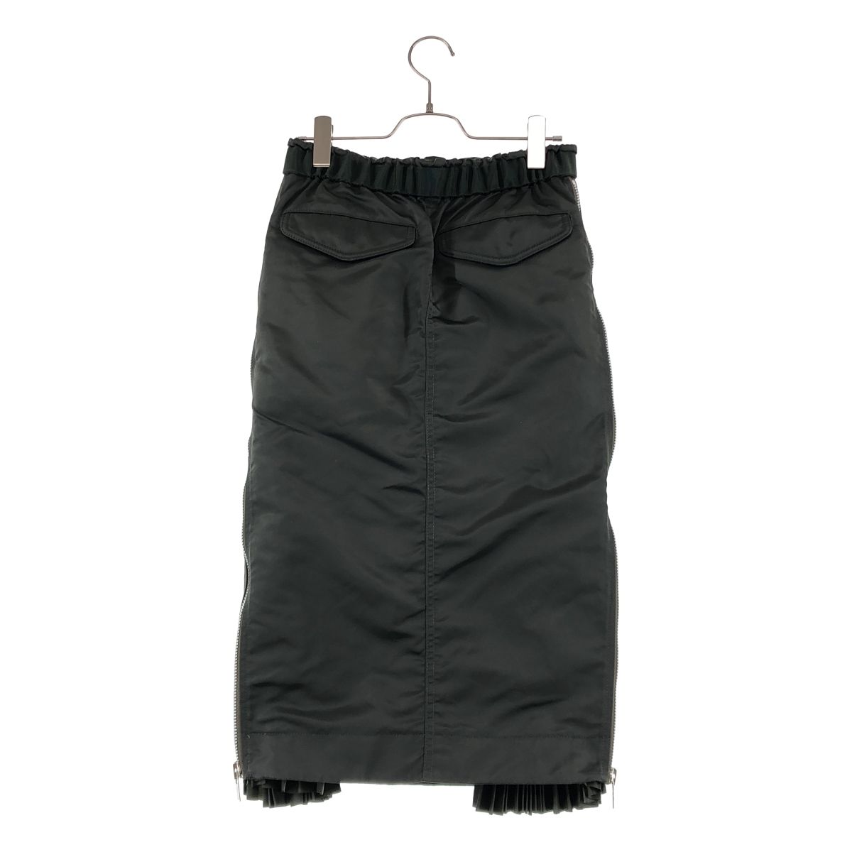 sacai / サカイ | 2023AW | ナイロンツイル サイドジップ プリーツ