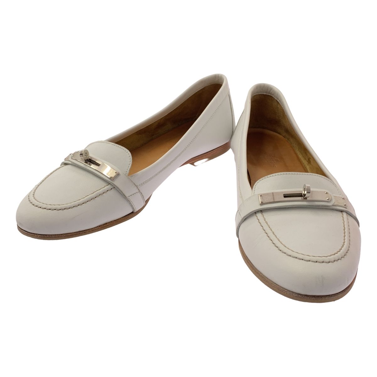 HERMES / エルメス | ケリー レザー ローファー | 37 | ホワイト