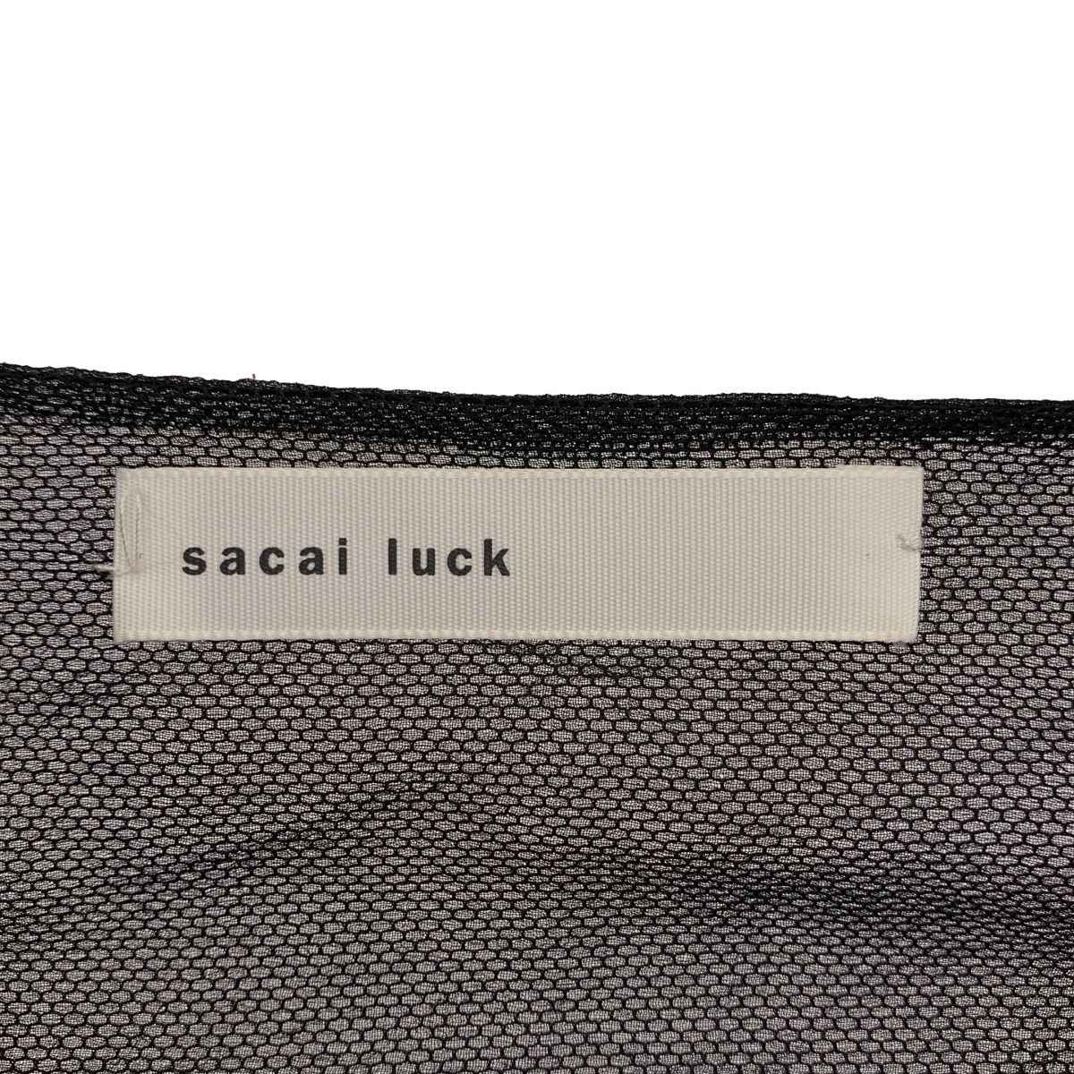 sacai luck / サカイラック | アンゴラ Vネック シアー 切替 ニット