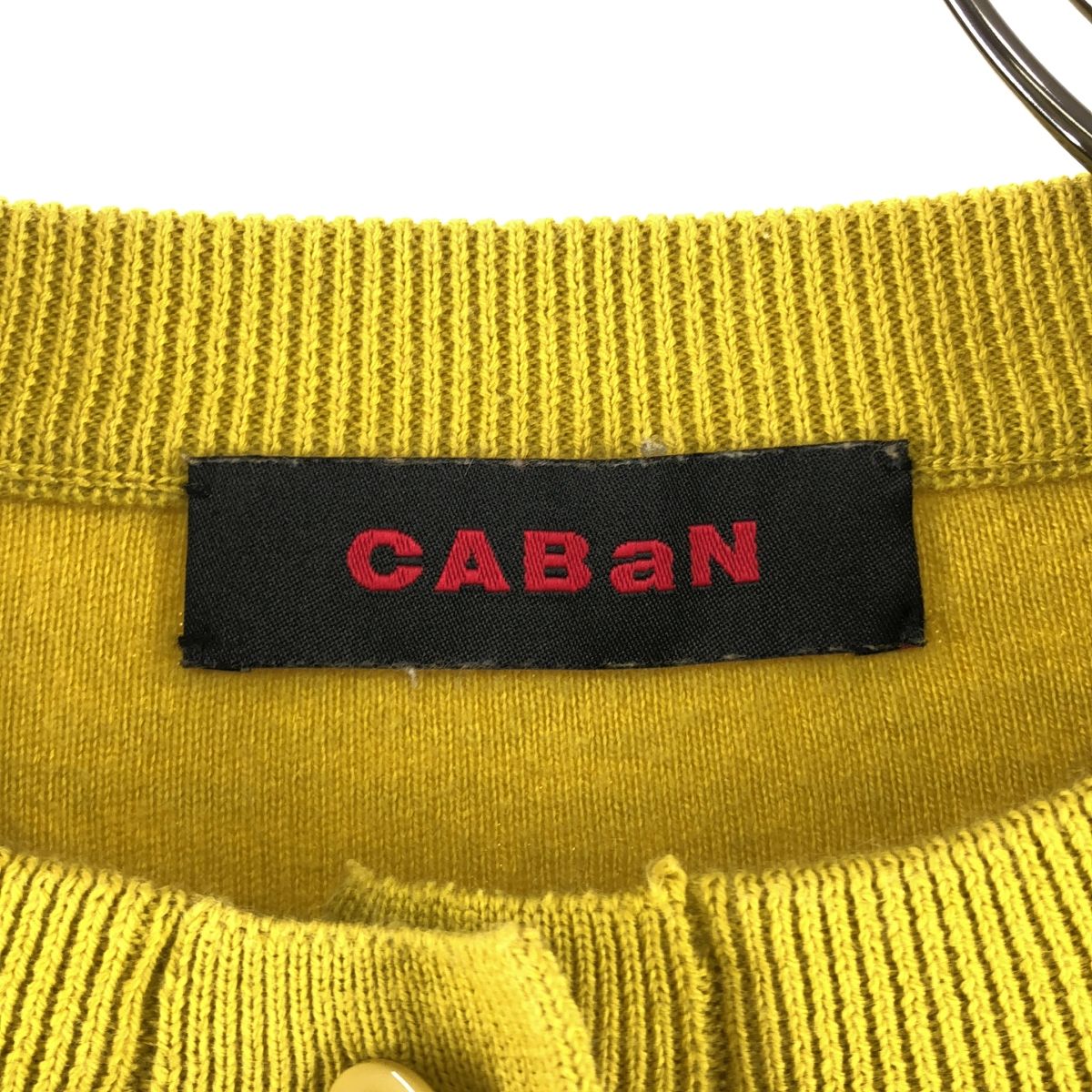 CABaN カーディガン　黄色　XS CABaN」 ニットカーディガン X-SMALL ライトイエロー レディース