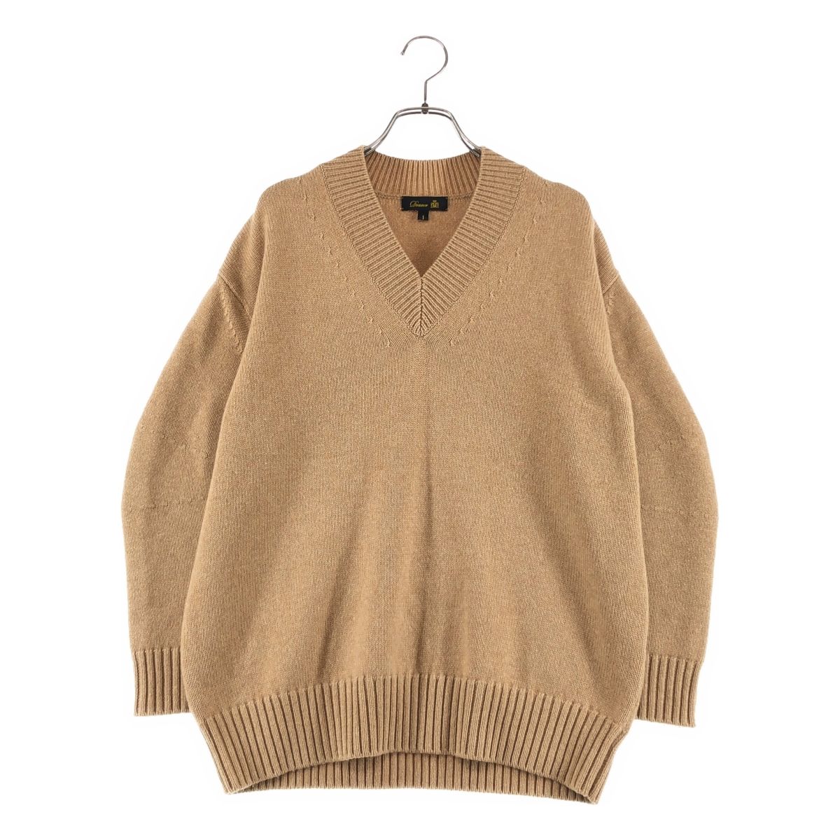 Drawer / ドゥロワー | カシミヤ コットン 7G 天竺編み Vネック ニット