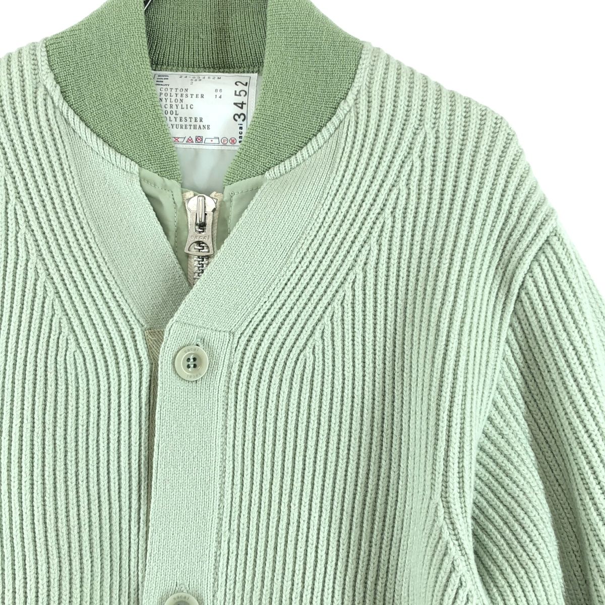 美品】 sacai / サカイ | 2024AW | Nylon Twill×Knit Cardigan