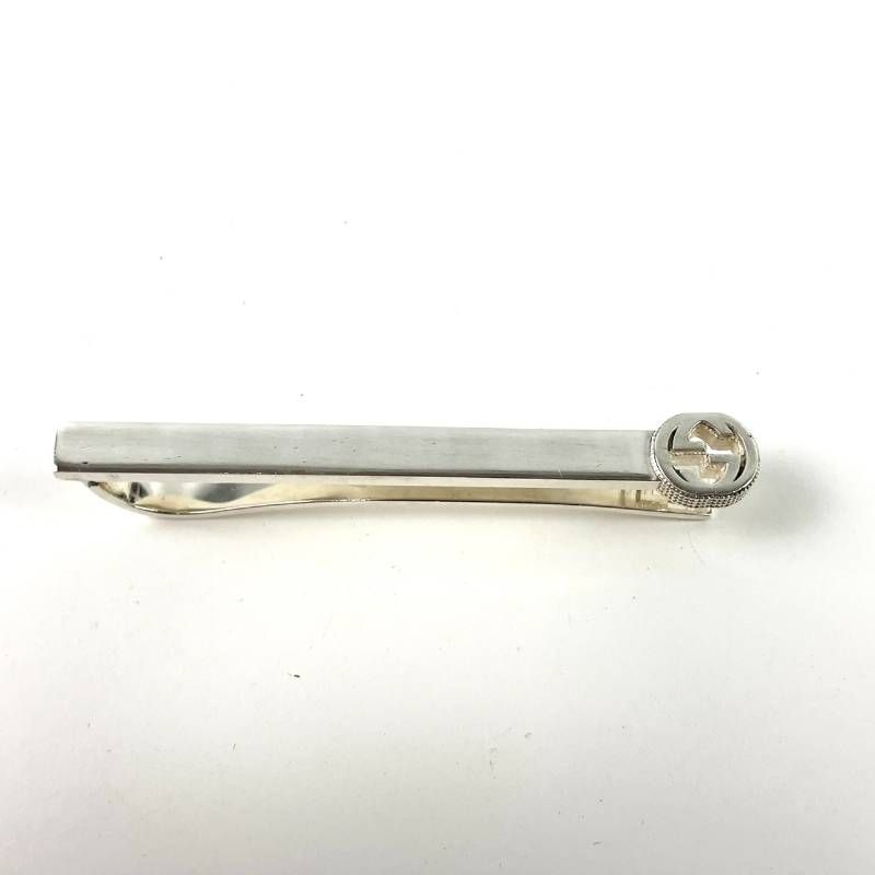 GUCCI グッチ ネクタイピン ロゴ インターロッキング GG シルバー925