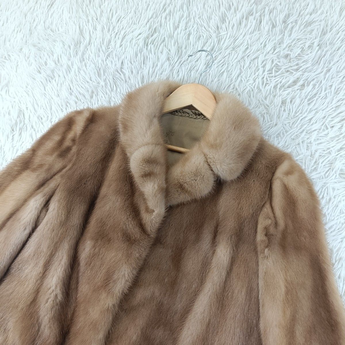 【美品✴︎】総丈78 エンバ 毛皮 ミンク デミバフ ファーコート M デミバフミンク ファーコート ミンクコート リアルファー 貂 本毛皮