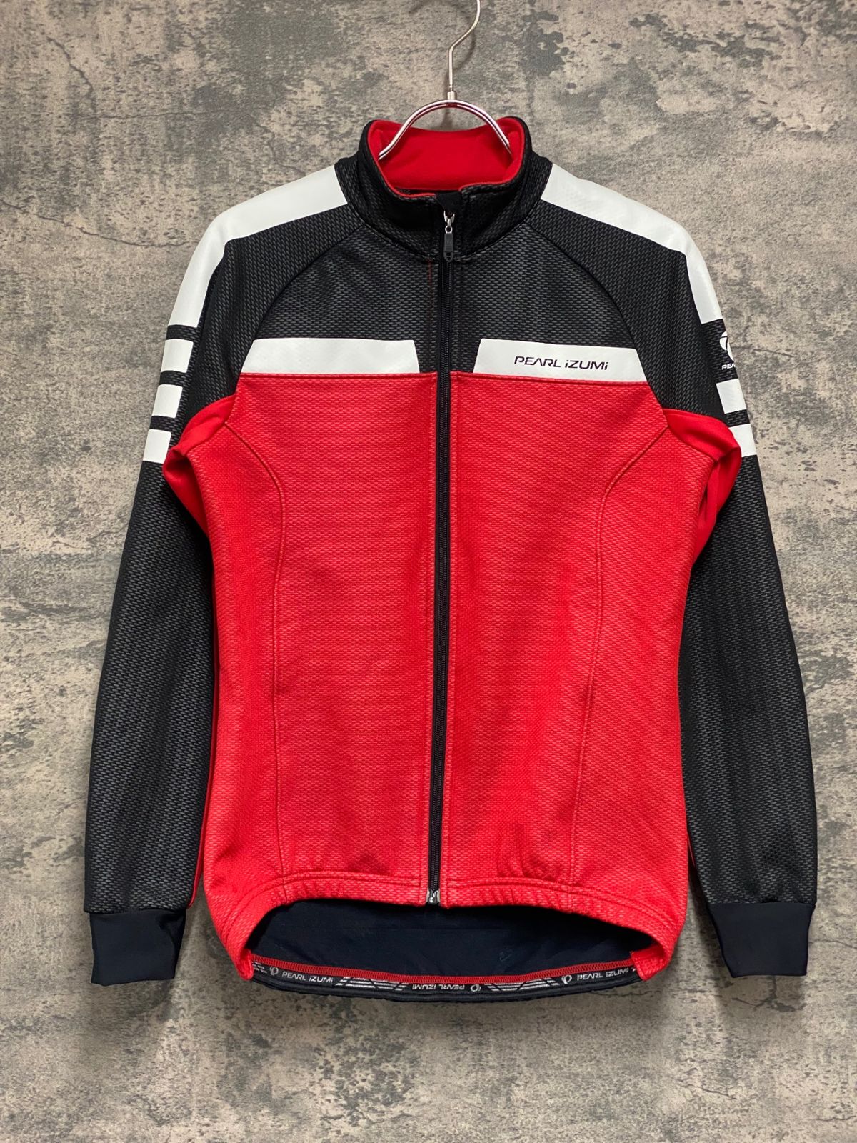 JU645 パールイズミ PEARL iZUMi 長袖 サイクルジャケット S 赤黒 裏