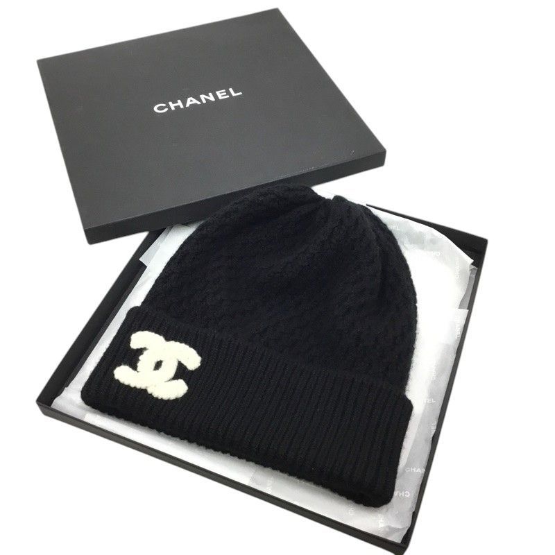 CHANEL【シャネル】ビーニー ニットキャップ ニット帽 AA9338 ブラック