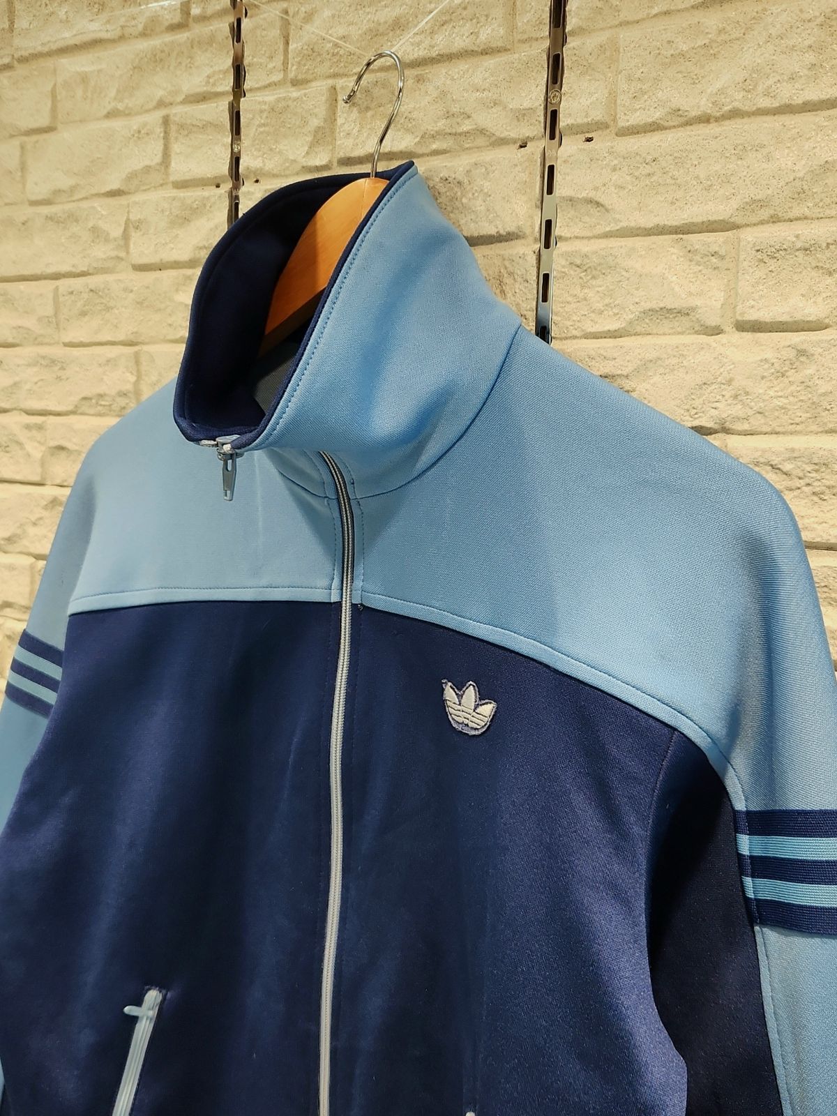 私*店様 adidasアディダス70sトレフォイルトラックジャケット西ドイツ製■ 70s adidas W.GERMANY トラックジャケット トレフォイルロゴ
