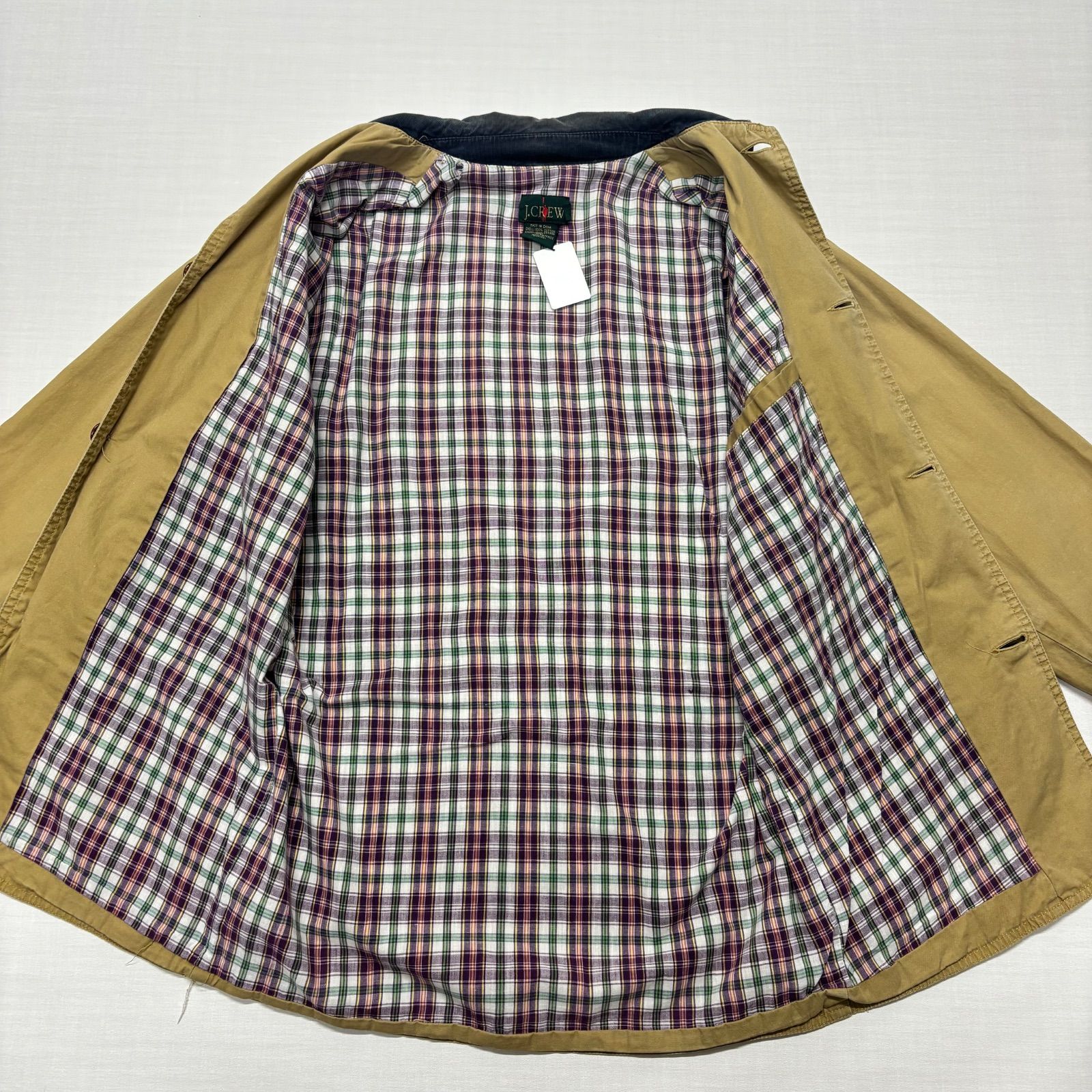 名作】90s J.CREW 巨人タグ ハンティングジャケット 襟コーデュロイ 