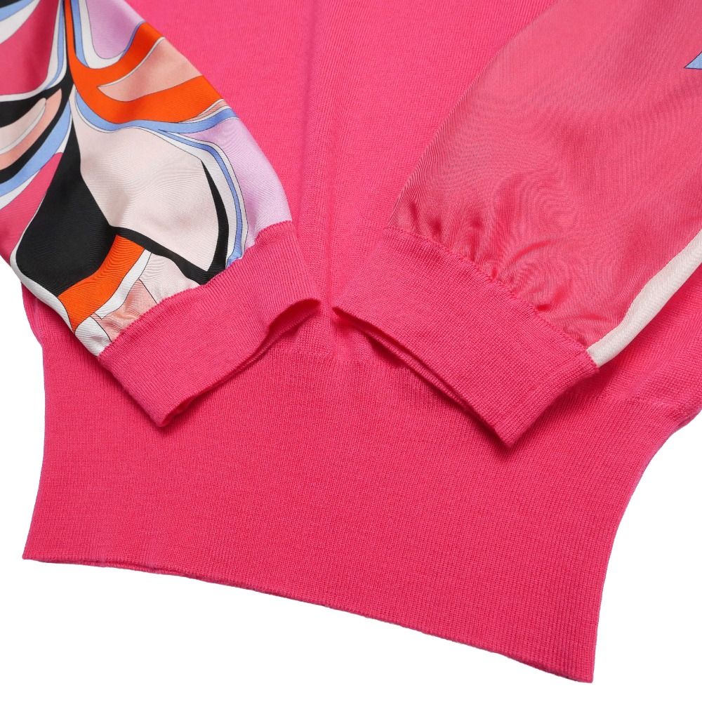 Emilio Pucci エミリオ・プッチ セーター サイズL プッチ柄 異素材切替