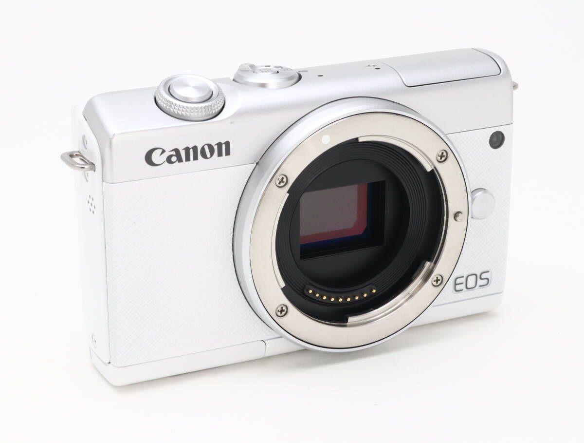 A- (美品) Canon キヤノン EOS M200 ホワイト EF-M 15-45mm F3.5-6.3