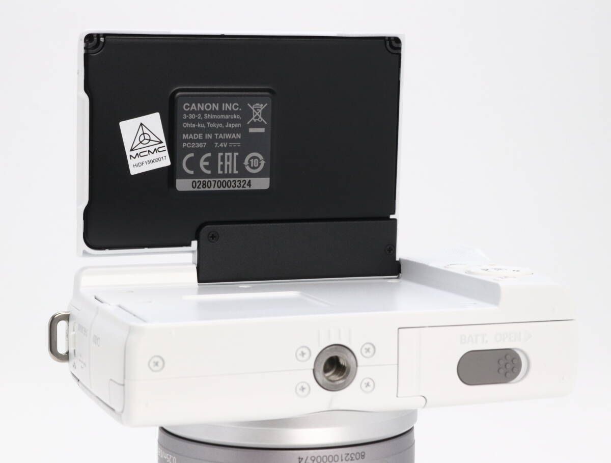 A- (美品) Canon キヤノン EOS M200 ホワイト EF-M 15-45mm F3.5-6.3