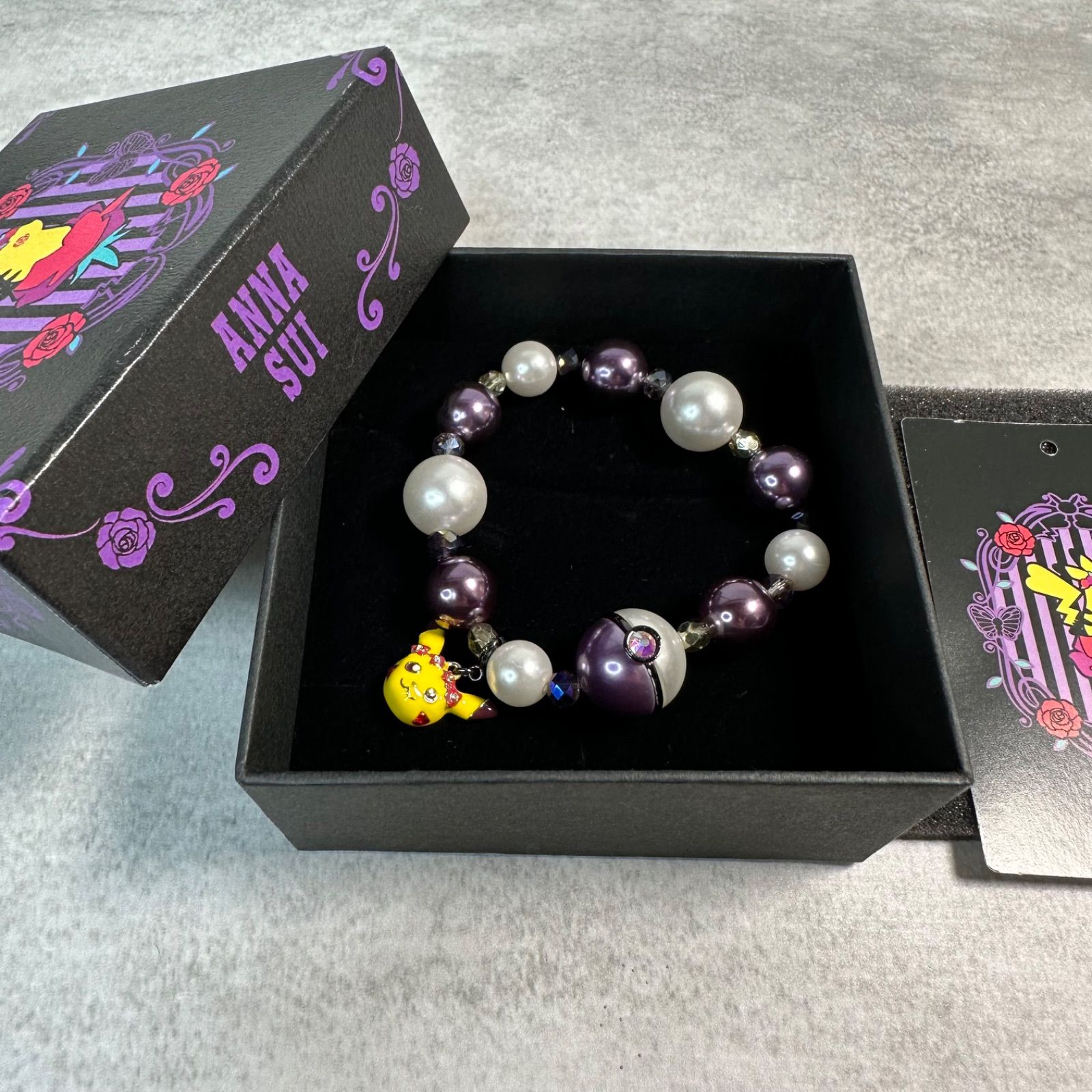 ANNA SUI アナスイ ブレスレット ポケモン コラボ Pikachu ピカチュウ Pokemon Center ポケモンセンター 箱付き