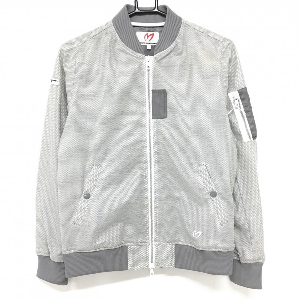 マスターバニー ジャケットブルゾン ライトグレー 総柄地模様