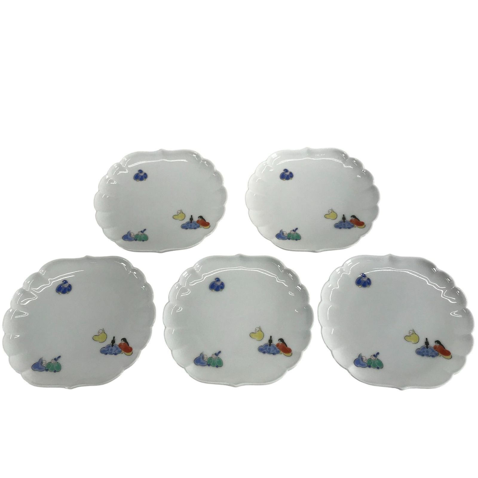 深川製磁 六歌仙 菊中割和皿揃 5枚組 - メルカリ