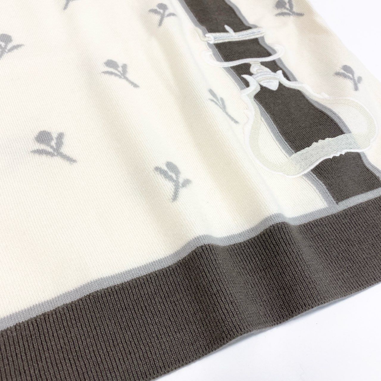 64a23 《美品》 HERMES エルメス 2024年 半袖ニット セーター トップス  