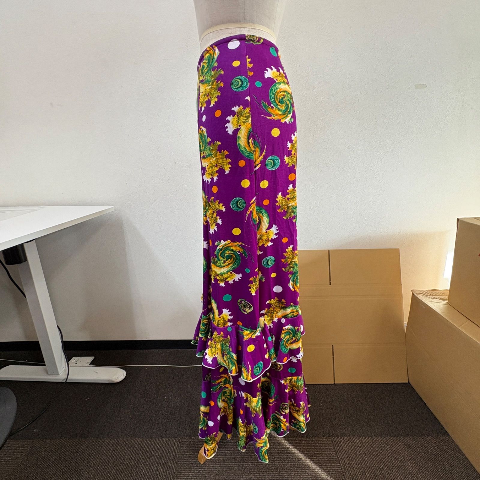 フラメンコ衣装　ファルダと巻きスカートのセット フラメンコ衣装ファルダ(巻きスカート)パニュエロ(スカーフ)付き