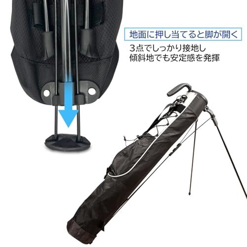送料無料】セルフスタンドクラブケース ゴルフバッグ 7本収納 軽量 撥