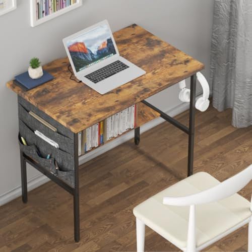 送料無料】ZXD 机 pcデスク ラック付きデスク 幅80cm×奥40cm パソコン