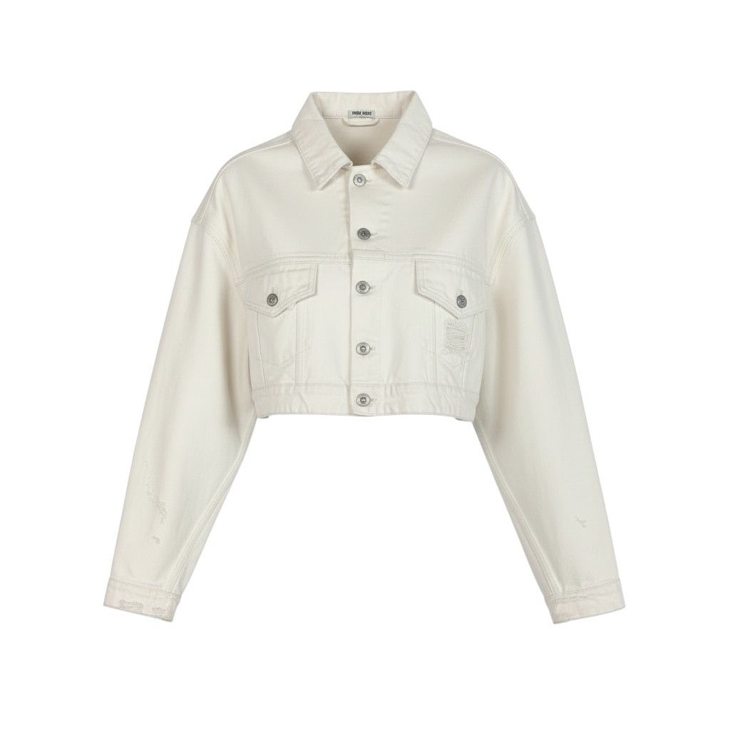 42a23 miu miu ミュウミュウ バックロゴプリント ダメージ加工