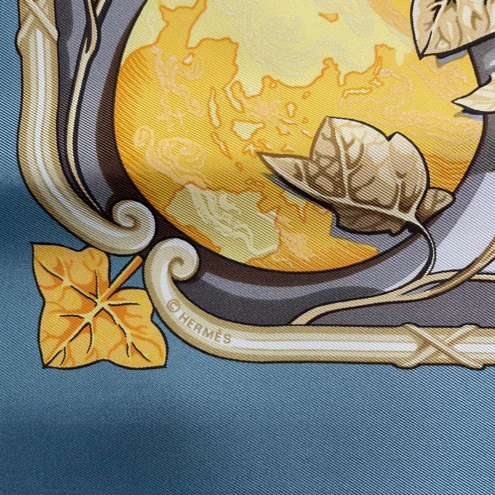 新品同様 HERMES エルメス カレ90 スカーフ シルク100％ RYTHMES DU