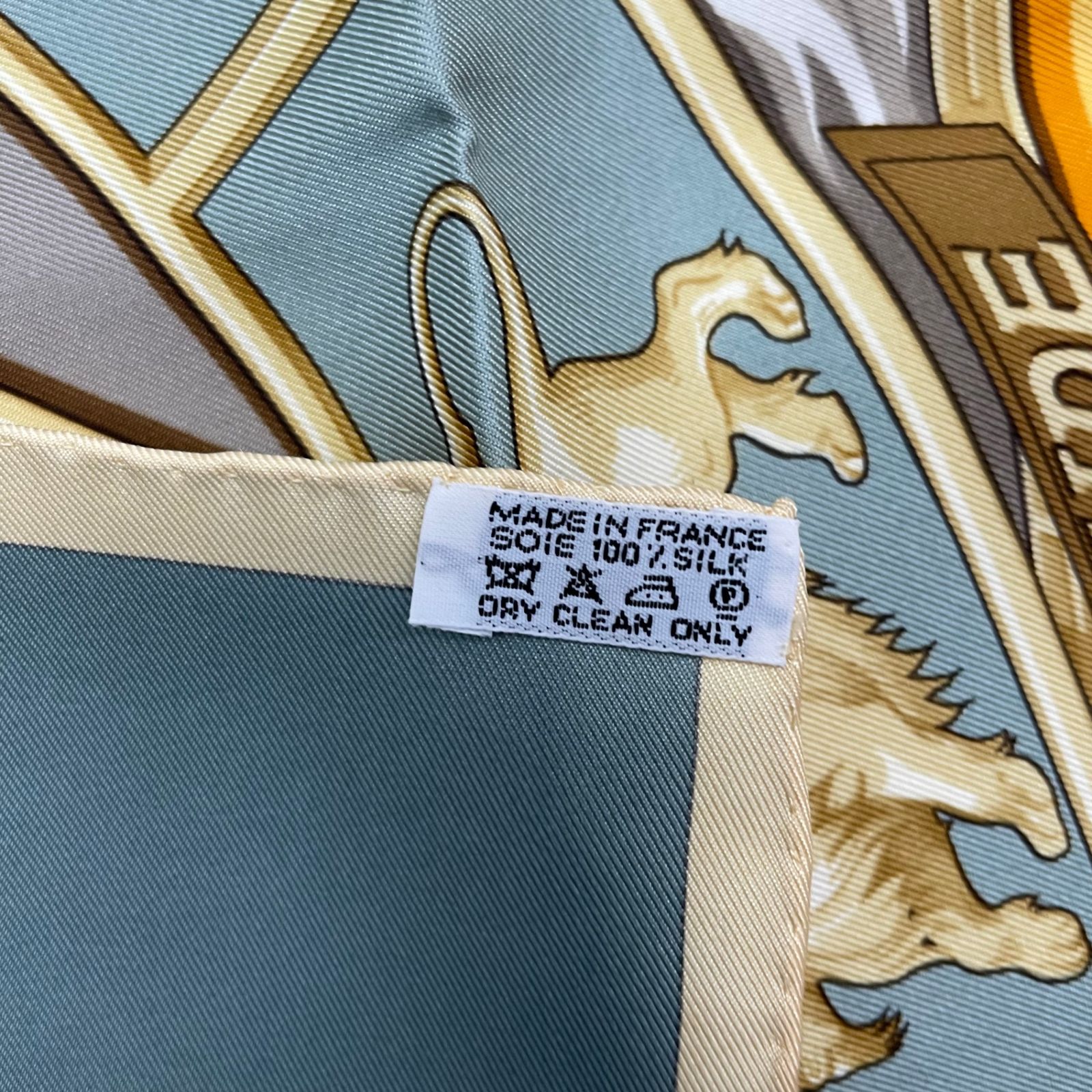 新品同様 HERMES エルメス カレ90 スカーフ シルク100％ RYTHMES DU