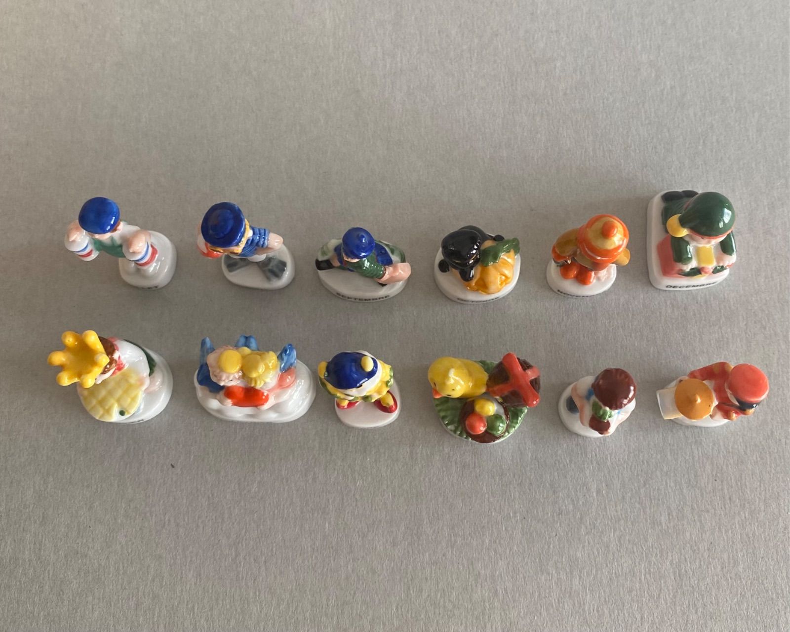 12ヶ月のフェーブ／1年／フランス雑貨／陶器ミニチュア／ブロカント