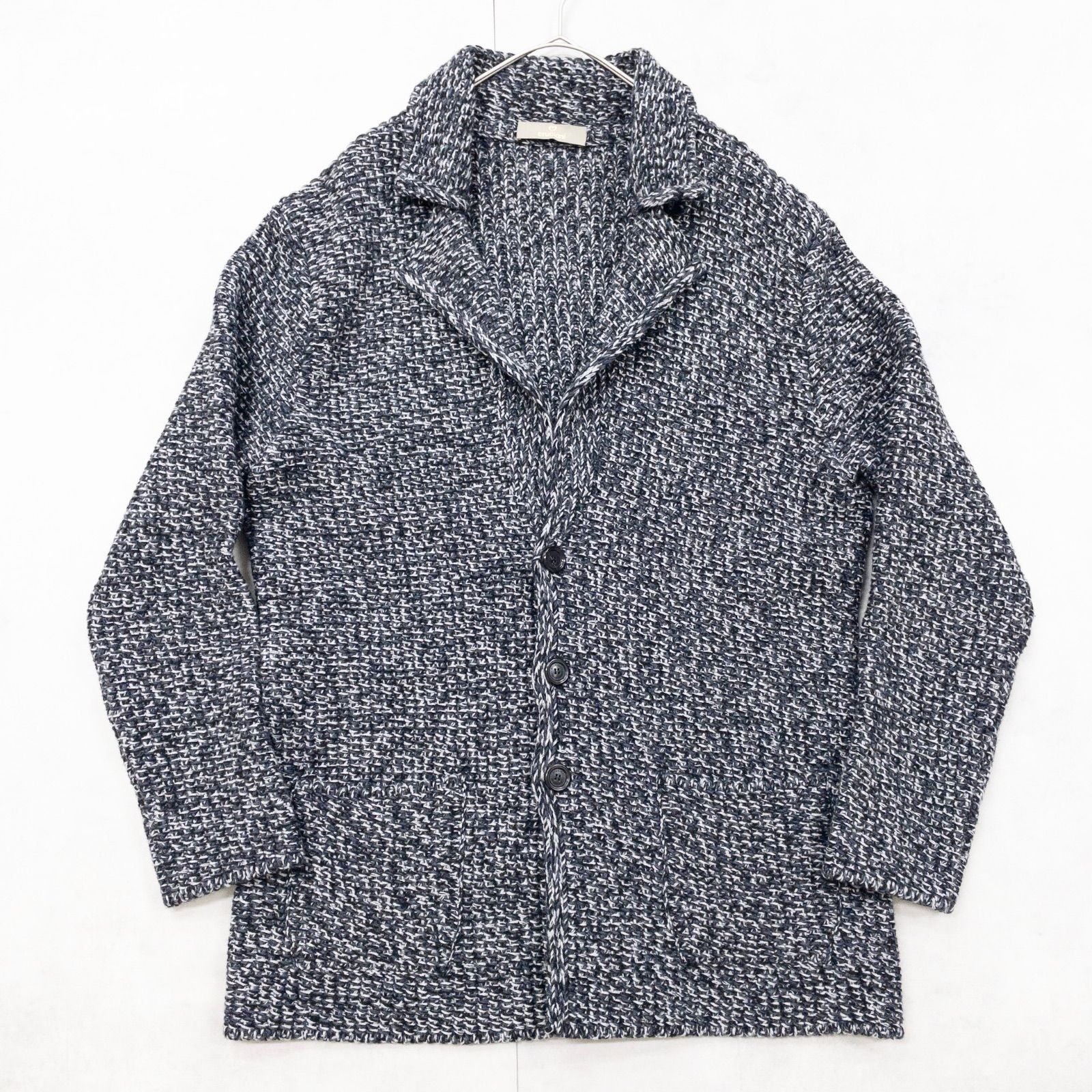 Cruciani ワッフルニット カーディガン ニットジャケット サイズL 50 Cruciani ワッフルニット カーディガン ニットジャケット サイズL 50