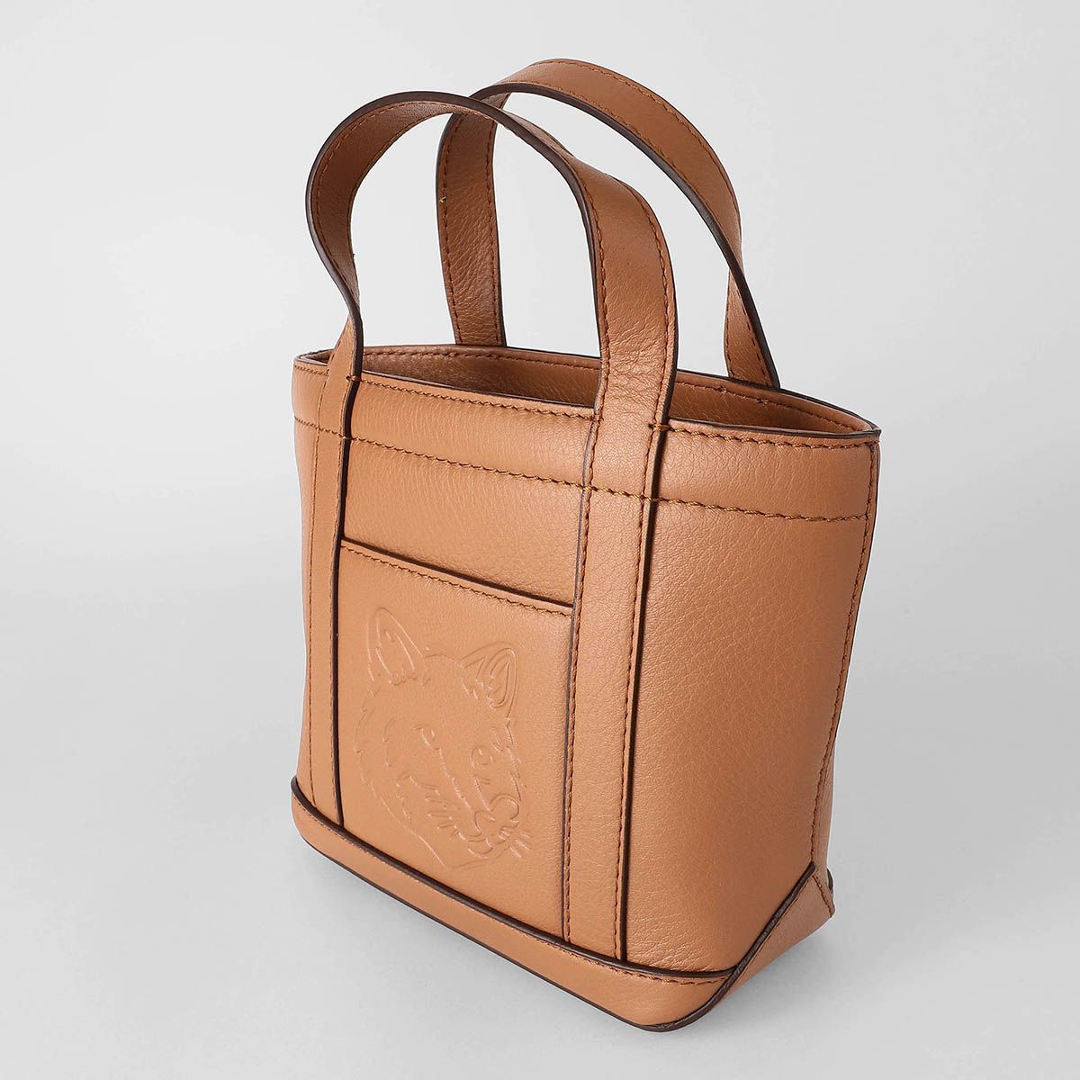 新品 メゾン キツネ MAISON KITSUNE トートバッグ レザー ミニ トート 