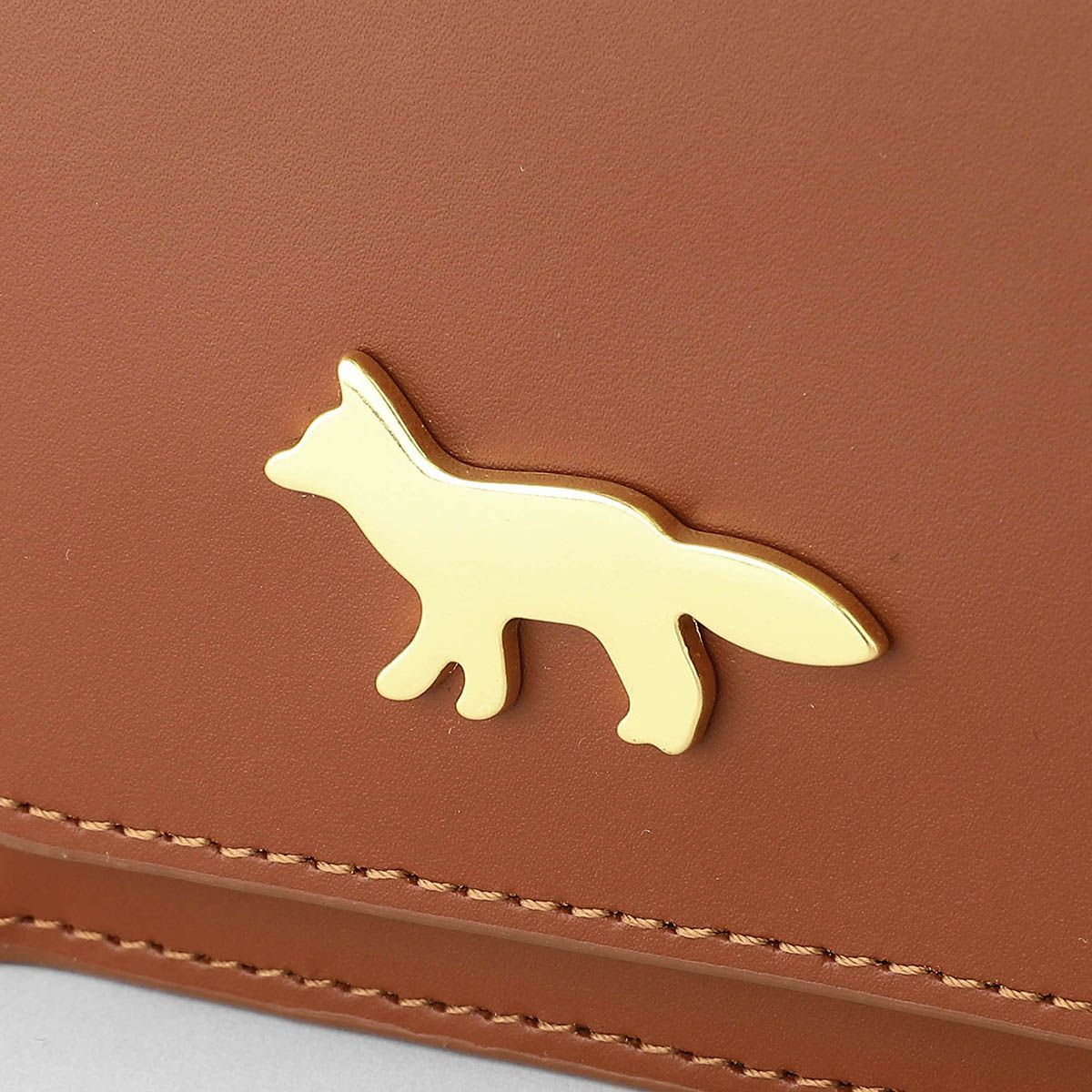 新品 メゾン キツネ MAISON KITSUNE 3つ折り財布 コンパクト ウォレット ブラウン 新品 メゾン キツネ MAISON KITSUNE 3つ折り財布 コンパクト