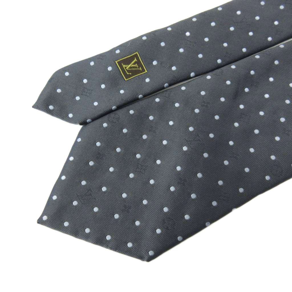 ルイヴィトン LOUIS VUITTON 美品 ネクタイ レギュラータイ ドット柄