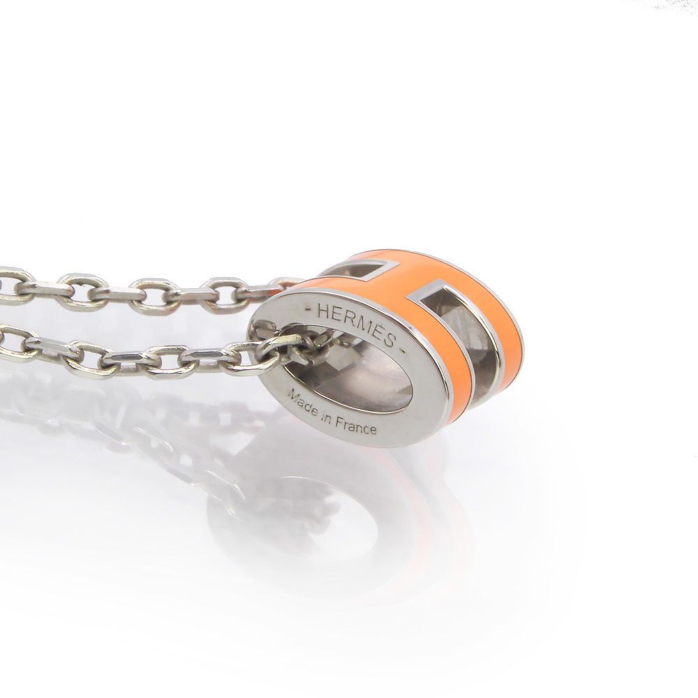 エルメス ポップアッシュ ミニ ポップ H オレンジソイエ ネックレス